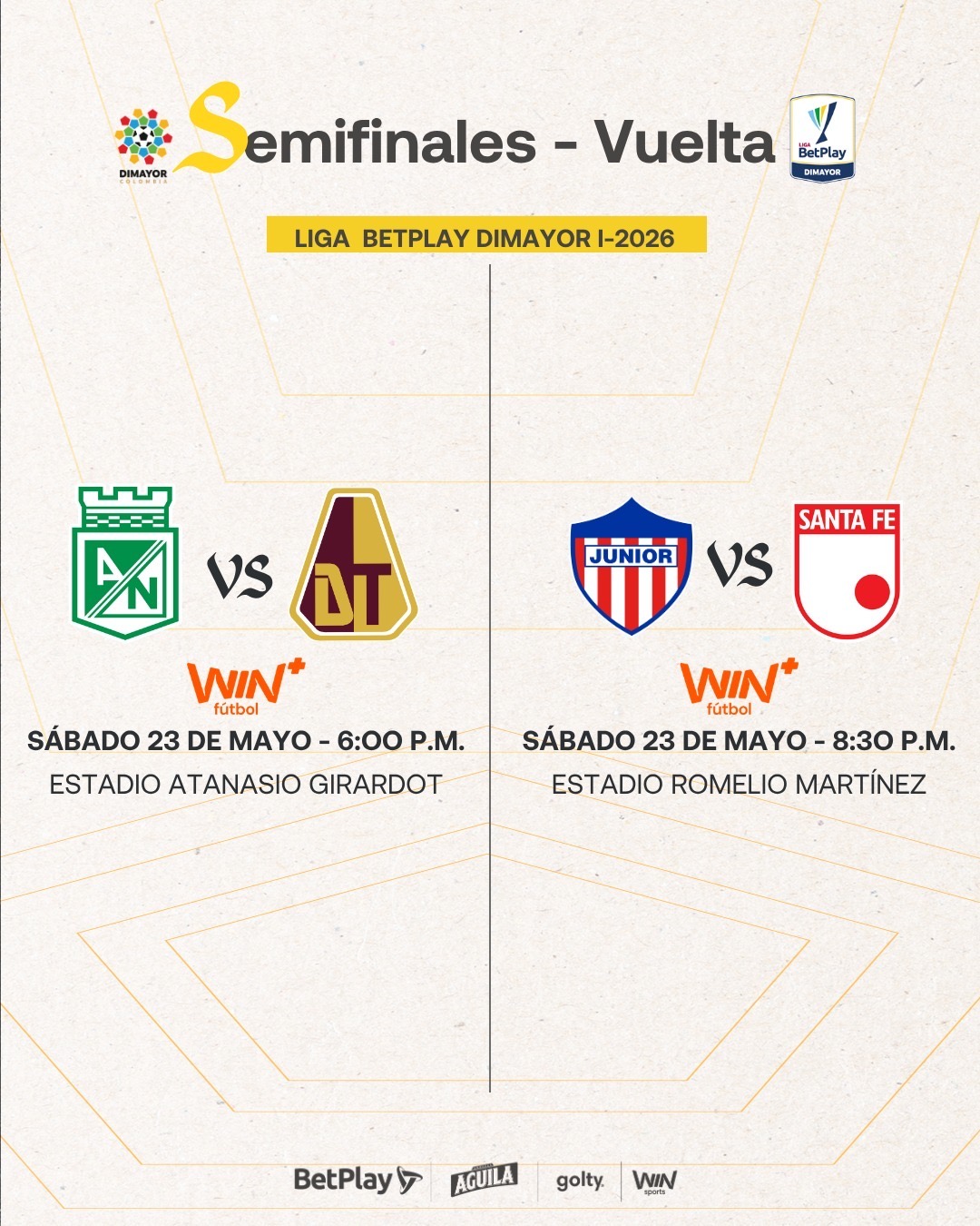 Así se jugarán las Semifinales de Vuelta de la Liga BetPlay DIMAYOR l ...